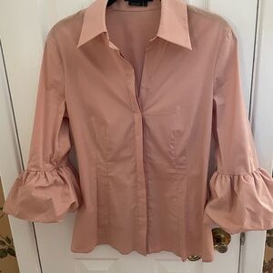 Bcbg maxazria Elegant Pink Blouse with bubble style Sleeves